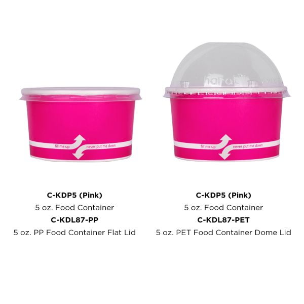 Paper Food Containers - 5oz Food Containers - Green (87mm) - 1,000 ct, Coffee Shop Supplies, Carry Out Containers