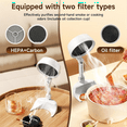 thumbnail image 3 of Portable Indoor Smoke Purifier Fan: Desktop Odor Eliminator with Exhaust Filter, USB-C Powered, Adjustable and Compact,1 x Compact Desktop Smoke Purifier Fan, 3 of 6