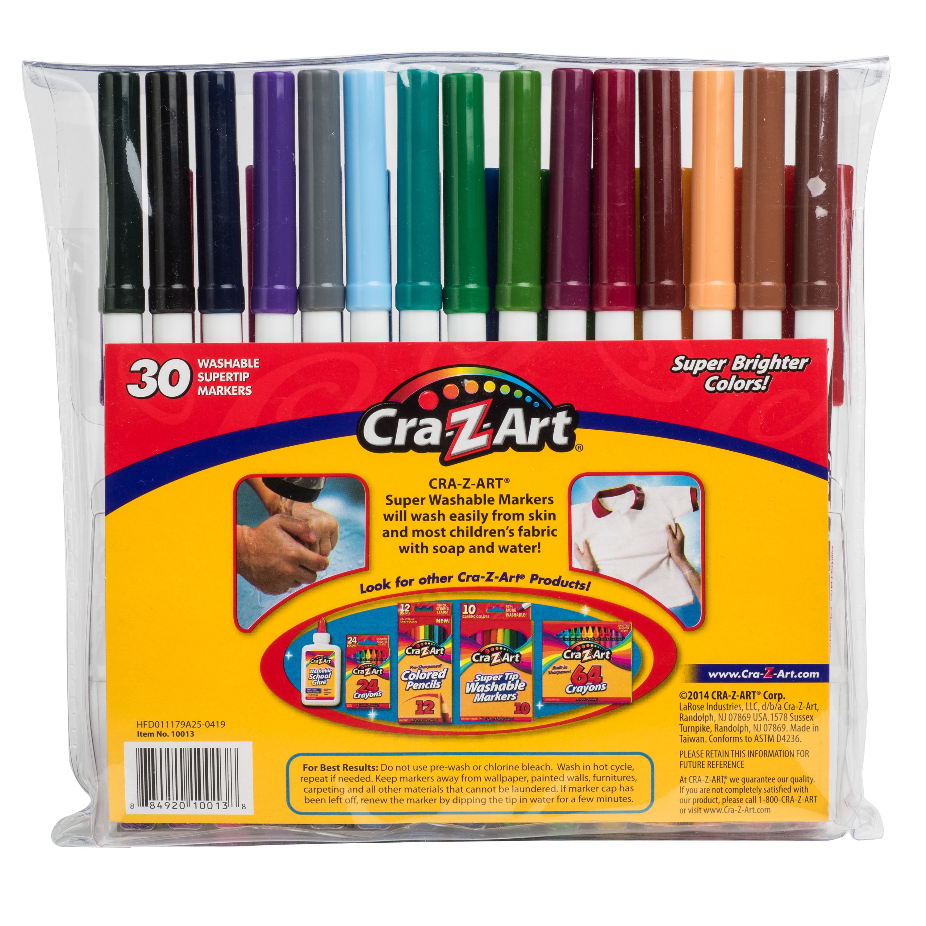 Cra Z Art Washable Dual Sided Super Tip Markers Assorted Colors Pack Of 10  Markers - Office Depot