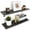 Black, variant on U Shaped Rustic Floating Wall Wooden Shelves - Set of 3 Grey
