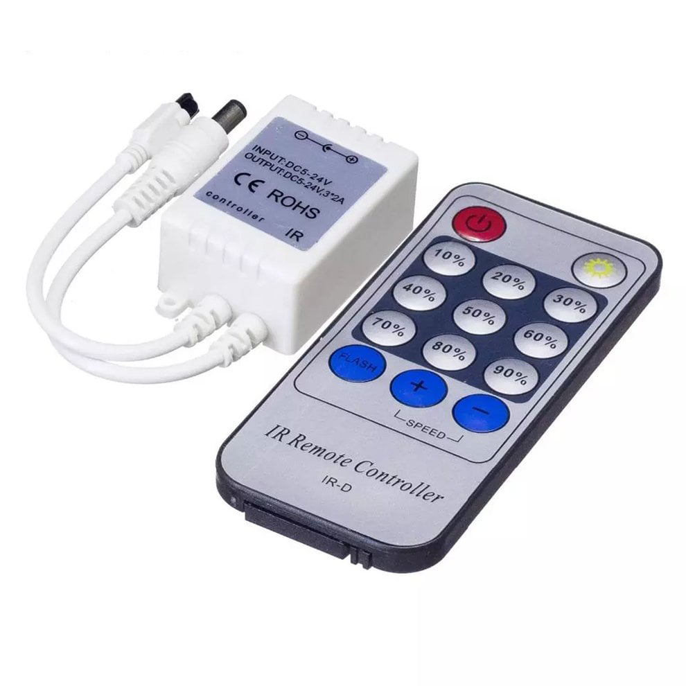 Mini Remote Control Dimmr for Single Color LED Strip Streifen LED Lamp Tape 