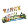 thumbnail image 2 of Cartoon Animal Finger Puppet Set Funny Home Party Felt Jungle Adventure Finger Puppets for Kid, 2 of 5