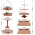 thumbnail image 3 of Juego de 6 soportes para tartas, pedestal para cupcakes con niveles, plato de postre, bandeja de torre para servir para bodas, cumpleaños, fiestas de baby shower, 3 of 9