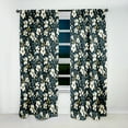 thumbnail image 3 of Designart "Ivory Grace In Minimalist Florals" Floral Blackout Curtain Single Panel, 3 of 4