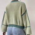 thumbnail image 5 of Chaqueta corta de punto de estilo europeo y americano para primavera y otoño, chaqueta tipo suéter de cuello medio sin hebilla, 5 of 5