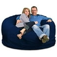 thumbnail image 1 of Ultimate Sack 6 Ft Foam Filled Washable Suede Covered Bean Bag Chair, Navy, 1 of 7