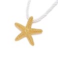 thumbnail image 5 of Collar con colgante de estrella de mar de playa personalizado que combina con todo, cadena de clavícula de estilo Simple de vacaciones en el océano, 40 + 6CM, blanco y amarillo, 5 of 5