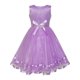 thumbnail image 2 of Vestido de Niña de Flores Morado con Cinturón para Boda Fiesta Dama de Honor 6 Años, 2 of 7