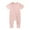 Pink, variant on PINQI Children Outerwear 2024 Cute Baby Cotton Rompers Footless Pajamas Zipper Short Sleeve Sleeper Jumpsuit for 0 to 24 Months