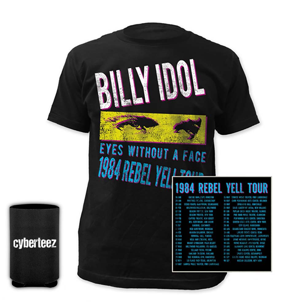 Cyberteez Billy Idol TShirt Rebel Yell 1984 Tour TShirt + Coolie (S