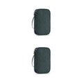 thumbnail image 4 of Yuarrent Bolsa de almacenamiento de cables para auriculares, estuche de transporte portátil para acampar, organizador de auriculares, bolsa con Azul marino 2piezas, 4 of 6
