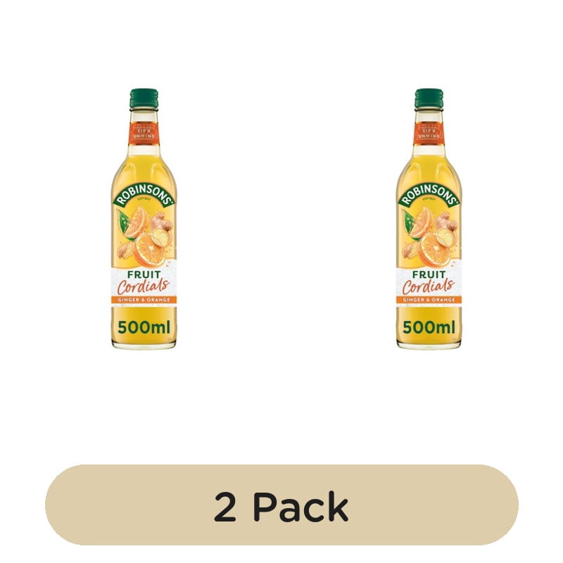 Robinsons Fruit Cordials Ginger & Orange 500ml, British Import (Pack of 2)