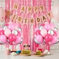 thumbnail image 4 of Pink Balloons Set, 60PCS Hot Pink Latex Balloons, 12 Inch Confetti Balloon Metallic Silver Balloons for Girls Women Baby Shower Wedding Birthday Party Decorations, 4 of 5