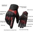 thumbnail image 4 of INBIKE Breathable Mesh Motorcycle Gloves Touchscreen with TPR Palm Pad Hard Knuckles Red Small, 4 of 7