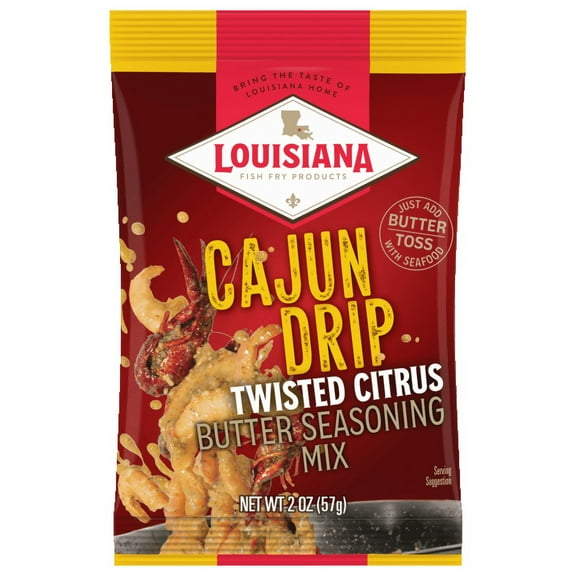 Louisiana Fish Fry Cajun Drip – Twisted Citrus Seasoning Mix, 2 oz