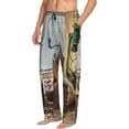 thumbnail image 3 of Kdxio Oil Lamp Coffee Beans Print Men's Sleep Pajama Pant Lounge Pants with Pockets, 3 of 8