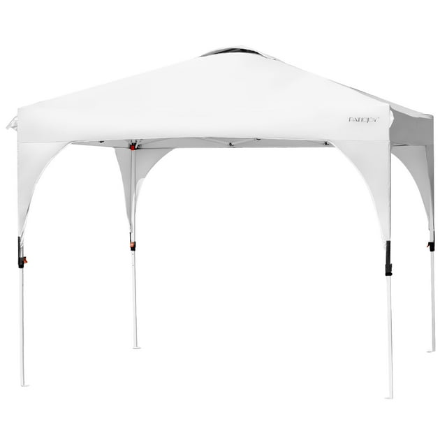 Costway Abri Solaire Extérieur 10 X 10 Pi à Montage Rapide, Auvent à Hauteur Réglable avec Sac à Roulettes