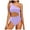 Purple, variant on WAYUTE Womens One Piece Swimsuits One Shoulder Swimsuit for Bathing Suits Full Coverage Keyhole Swimwear
