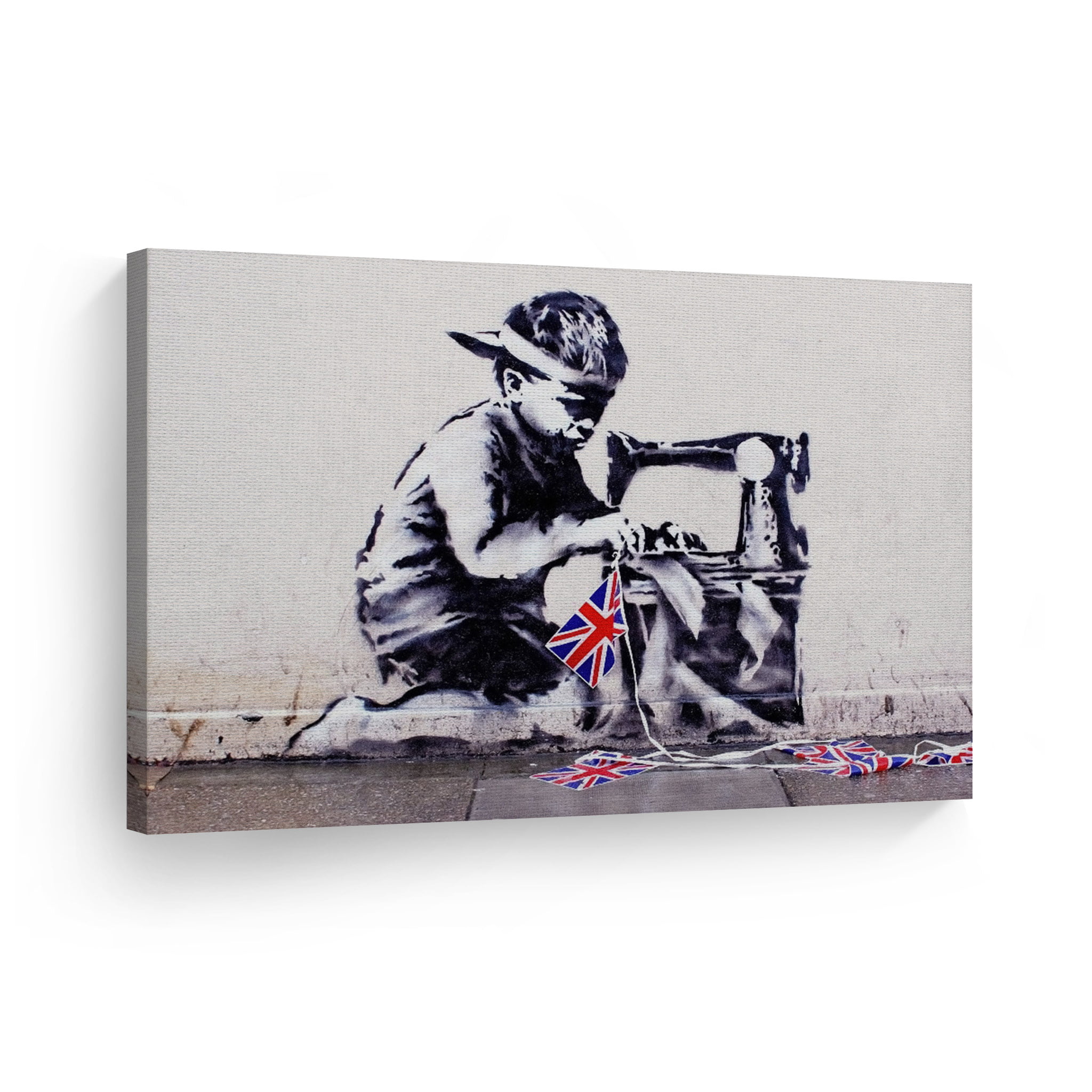 Child Labour Artwork By Banksy Reprint On Framed Canvas Wall Art Home Decoration 
