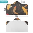 thumbnail image 4 of Yayeee Kids Hooded Towels Toddler Soft Absorbent Beach Bathing Wrap 50" x 23.5", Black Fish Pattern, 4 of 5