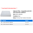 thumbnail image 2 of Cabin Air Filter - Compatible with 2021 - 2023 Chevy Trailblazer 2022, 2 of 2