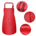 thumbnail image 2 of 4 piezas de delantales azules para niños, delantales ajustables para niños y niñas con 2 bolsillos, delantal de chef para niños pequeños, de 9 a 12 años Afortunado Sencillez, 2 of 4