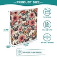 thumbnail image 5 of Pugs Dog and Flowers Hardcover 3 Ring Binder 1.5” Round Rings Binder Organizer Letter Size Paper Pockets School Office Supplies, 5 of 9
