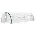 thumbnail image 3 of Outsunny Tunnel Greenhouse w/ Doors and Windows, White, 24.6' x 10' x 6.6', 3 of 10