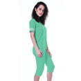 thumbnail image 3 of Moomaya Ensemble de Nuit Simple pour Femmes avec Capri en Coton 2 Pcs Chemises de Nuit-Sfq, 3 of 6