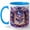 Blue, variant on Purple Fantasy Library Coffee Mug, Magical Moon Book Portal Reader Design, 11 oz Ceramic Cup