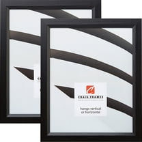 Craig Frames Simple Black Hardwood Picture Frame, Set of 2
