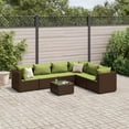 thumbnail image 5 of vidaXL 6 Piece Patio Lounge Set with Cushions Gray Poly Rattan, 5 of 183