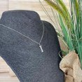thumbnail image 4 of Collar de acero inoxidable con letra inicial I y piedra de circonita brillante CHAO, 4 of 5