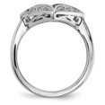 thumbnail image 2 of Sterling Silver Champagne Diamond & Diamond Shape Ring, 2 of 6