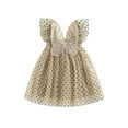 thumbnail image 1 of xiaxaixu Robe d'Été en Tulle à Pois pour Filles Tout-Petits Robe de Princesse pour Fête, 1 of 7