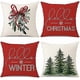 thumbnail image 1 of Set of 4 Christmas Cushion Covers, Linen Decorative Throw Pillow Covers Santa Claus Cushion Cover Decorative Pillow Case for Sofa Couch Bedroom Living, 1 of 4