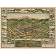 thumbnail image 2 of Unknown 24x19 Gold Ornate Wood Framed with Double Matting Museum Art Print Titled - Cripple Creek Colorado - 1896, 2 of 4