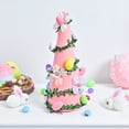 thumbnail image 2 of Easter Tree Decorations Flocked Ornament Pink with Random Color Accessories Tabletop Display for Home, 2 of 9