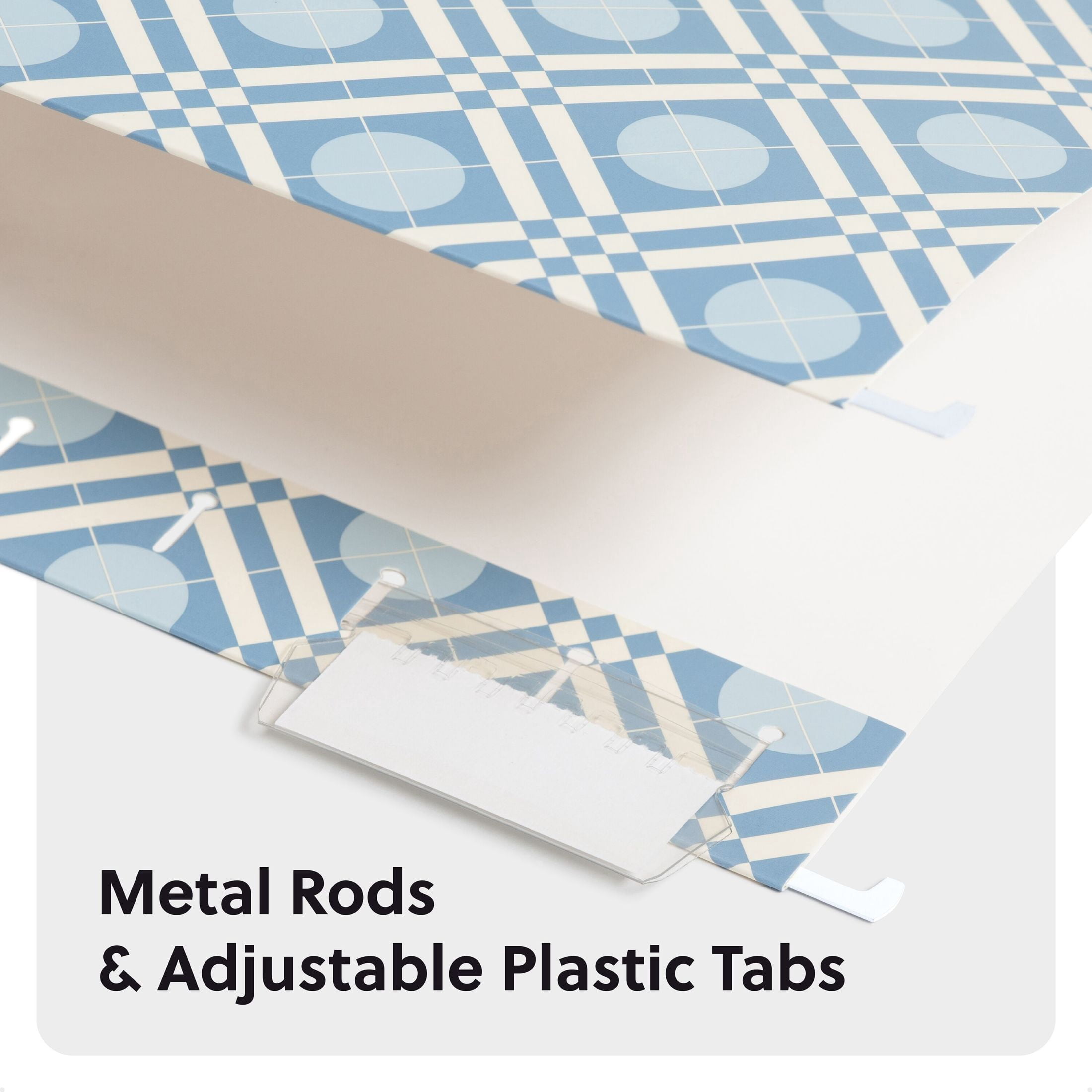 U Brands Fashion Hanging File Folders, Set of 6, Geo Oasis, Letter Size