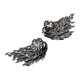 thumbnail image 1 of Fiudx Ofertas Flash Artículos En Oferta Pendientes Retro Tridimensionales De Ala De Ángel, Aretes De Aleación De Diamante Con Plumas, Joyería, 1 of 2