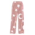 thumbnail image 6 of Kezqiaxn Comfy Pants Women Fleece Stretchy High Waisted Warm Lounge Pants with Pockets Fall Pajama Bottoms Plus Size Fashion PinkA M, 6 of 9