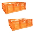 thumbnail image 1 of Cajas Colapsable para Almacén MechaBox 2 Pzas 21kg 40x60x21cm Apilable y Colapsable Polietileno Color Naranja., 1 of 1