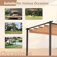 thumbnail image 4 of Outdoor Patio Pergola with Retractable Pergola Canopy, Aluminum  Backyard Shade Shelter for Porch, Outdoor Party, Garden, Grill Gazebo, 4 of 7