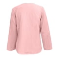 thumbnail image 2 of Aayomet Plus Size Tops For Women Women's Basic Long Sleeve T Shirts, Crewneck Slim Fit Spandex Tops, Plain Layer Underscrub Tees,Pink XL, 2 of 4