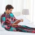 thumbnail image 6 of Picia Psychedelic Hairless Cat Pattern Men’s Long-Sleeve Sleepwear Set - Soft 2-Piece Loungewear with Pockets, Comfy PJs for Relaxing Nights-X-Large, 6 of 7