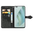 thumbnail image 2 of KAIYANG Funda de cuero PU a prueba de caídas para Honor Magic5 Pro, funda con soporte y patrón en relieve, estilo billetera, para teléfono, Honor Magic5 Pro, color negro, 2 of 5
