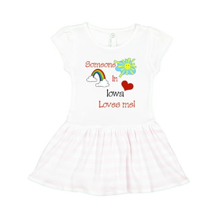 

Inktastic Someone in Iowa Loves Me! Gift Toddler Girl Dress