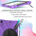 thumbnail image 5 of Dteck Case For Apple iPad 10.2" 8th Generation 2020 Released,Shockproof Armor Rugged Rubber Hard Back Heavy Duty Protective Hard Strap Kickstand iPad 7th Gen 10.2" 2019 Cover,Purple, 5 of 6
