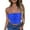 Blue, variant on Women's Printed Strapless Bandeau Bras Yoga Exercise Wrap Pullover Trendy Breathable Wireless Tube Bras