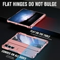 thumbnail image 5 of Dteck for Samsung Galaxy Z Fold 6 Pen Holder Case 2024,Foldable Screen Protective Case with Hinge Protection Heavy Duty Shockproof Dropproof Z Fold 6 Phone Case with Stand Stylus, Pink, 5 of 7